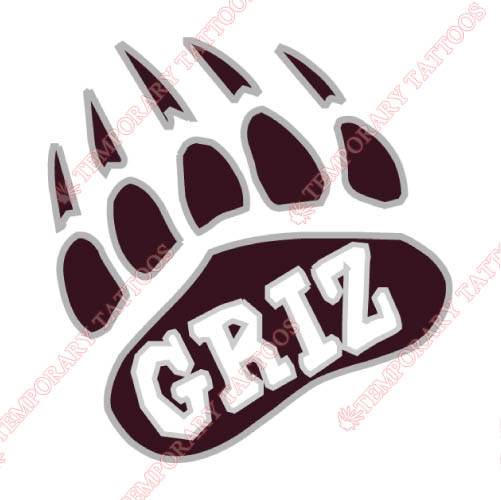 Montana Grizzlies Customize Temporary Tattoos Stickers NO.5170